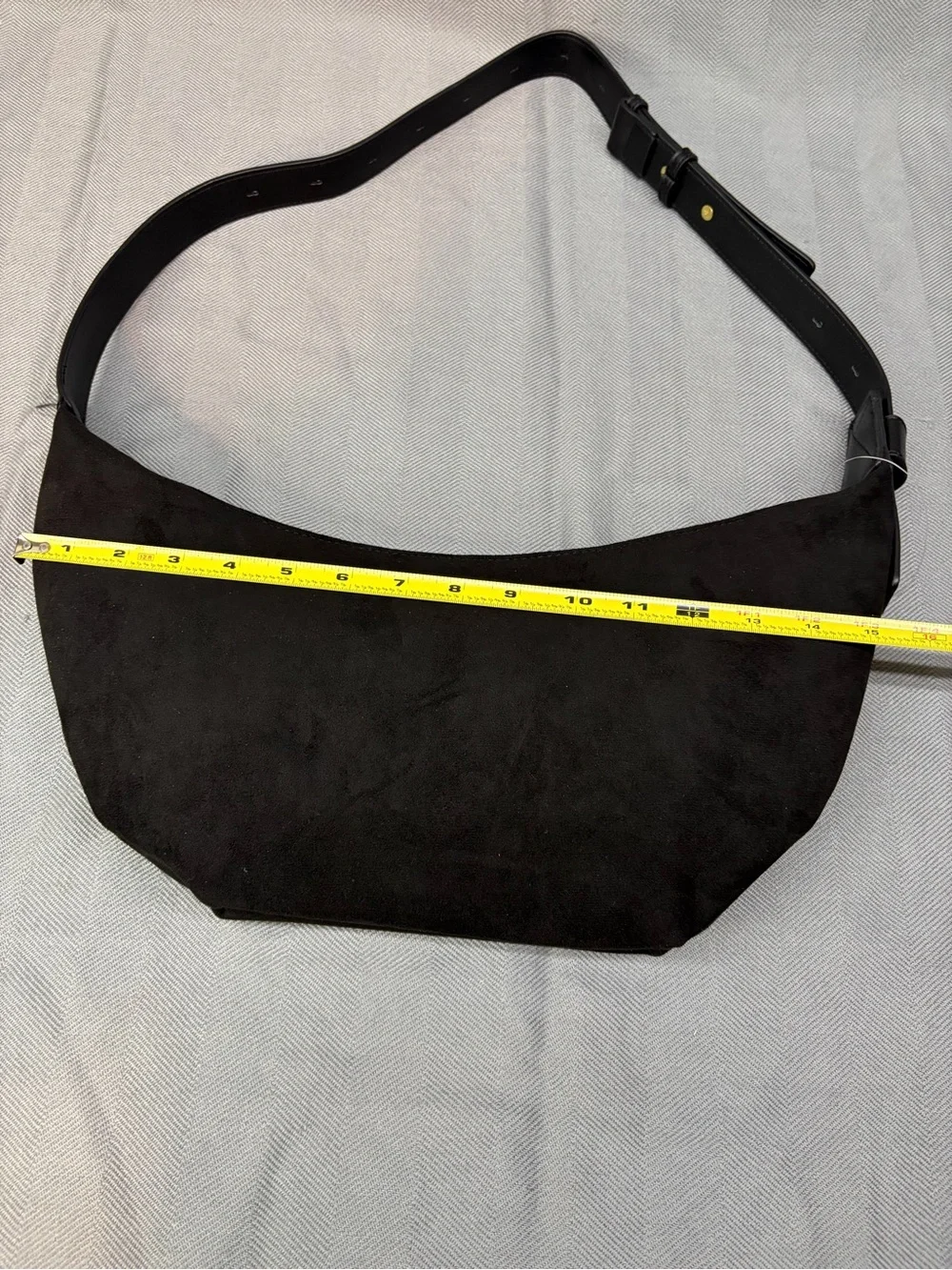 NWT urban expressions, black suede hobo shoulder strap adjustable purse